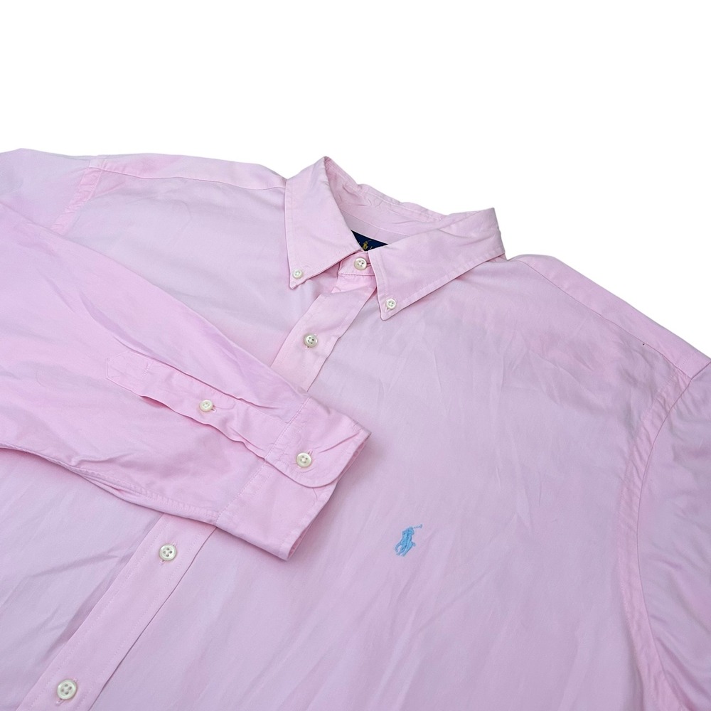 Ralph Lauren Men's Pink Long Sleeve Button Down Shirt‎ 2XLT Pon Big & Tall